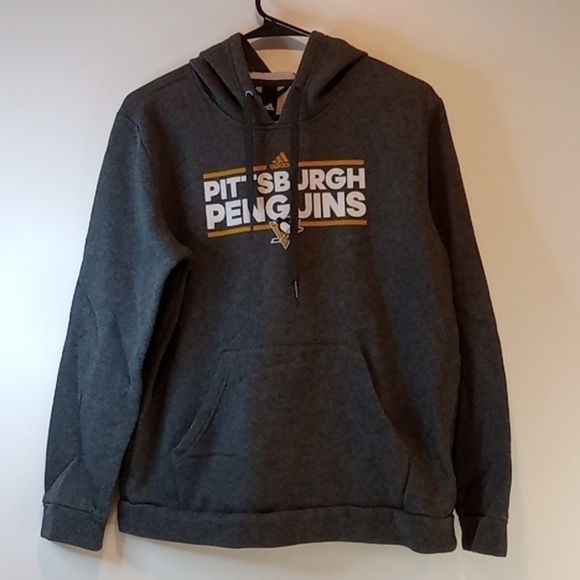 Adidas Pittsburgh Penguins Hoodie Pullover Sweatshirt Youth Sz 16-18 L EUC NICE! - Picture 15 of 16